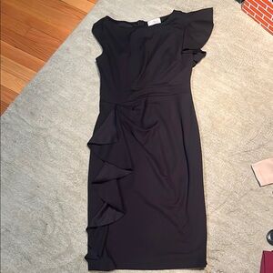 Elegant Black Dress with Ruffle Detail